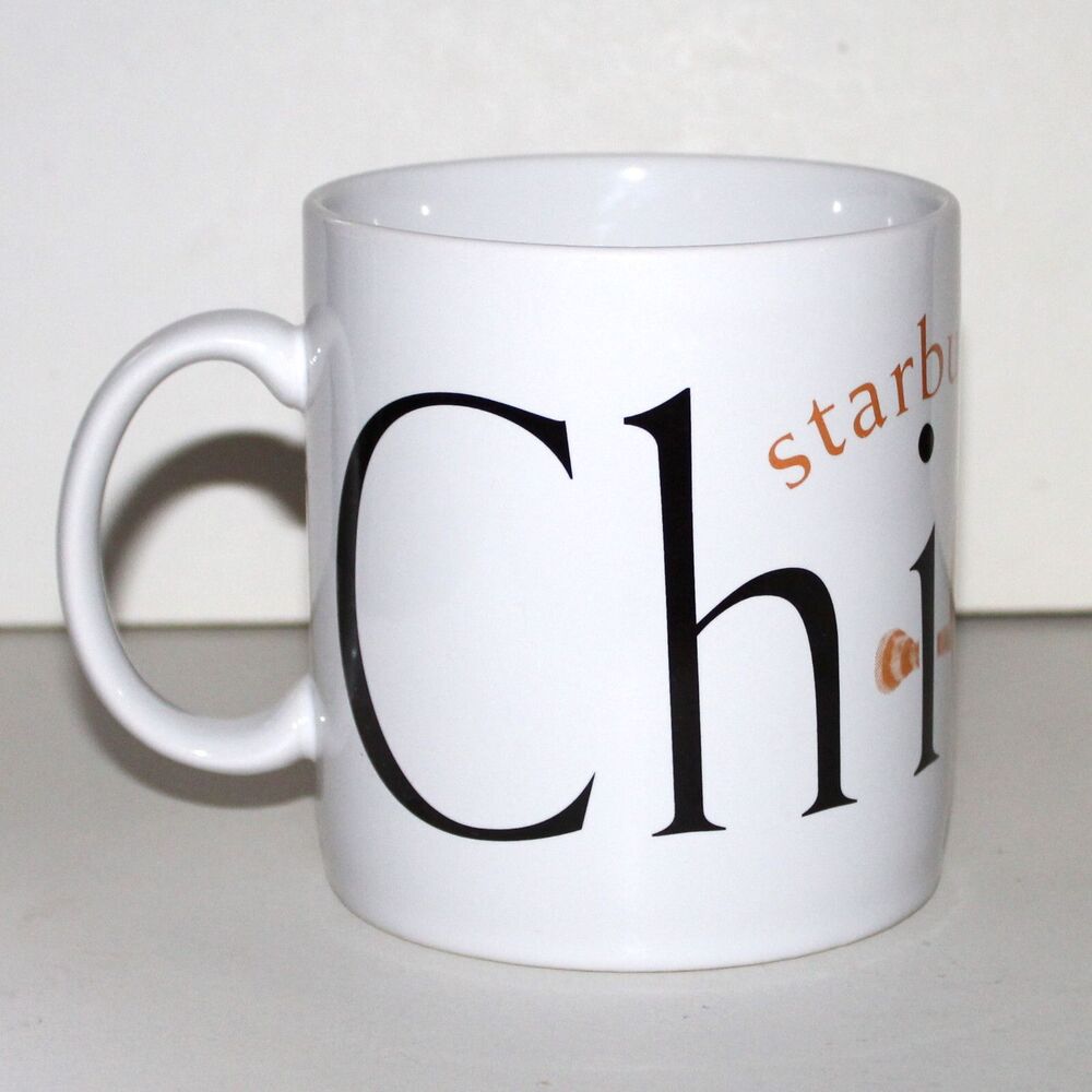 Vintage Starbucks City Mug 1994 Chicago Collector Series large ceramic